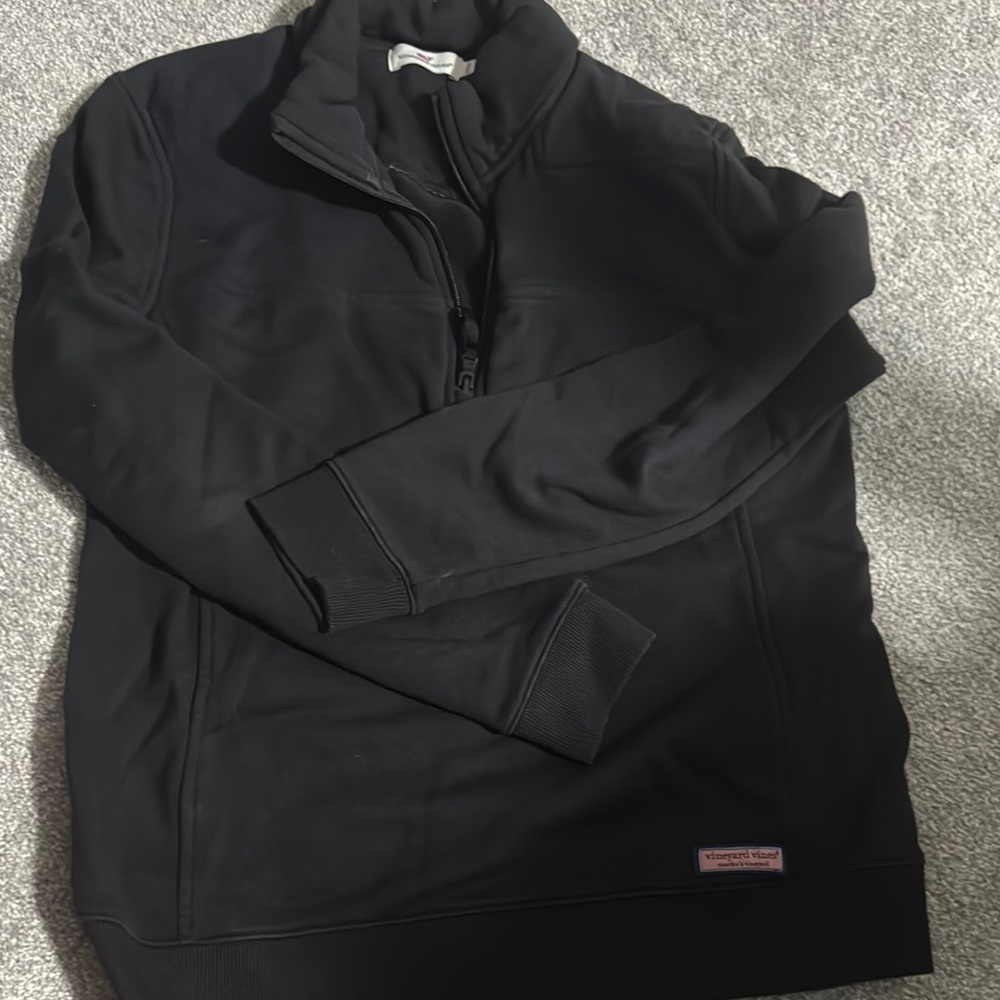 Vineyard Vines Black Half-Zip Sweater